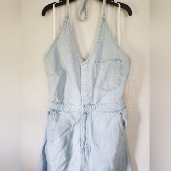 Women's Halter Neck Denim Maxi Dress - Universal Thread Blue - Picture 9 of 10